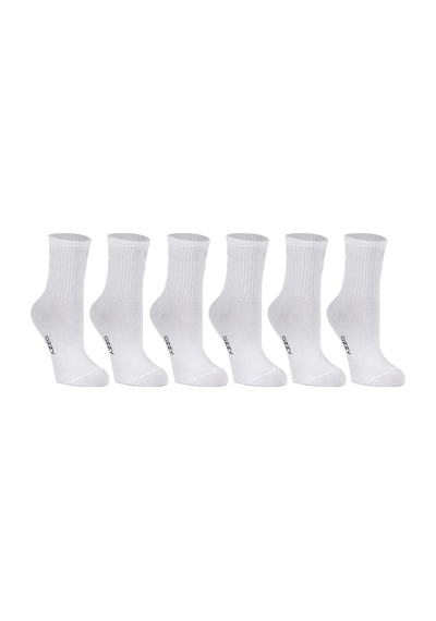 Ozzy Socks Çizgisiz Kısa Konç Kadın Tenis Çorabı Beyaz 6'lı Beyaz