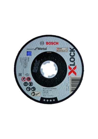 Bosch X-Lock 125x2.5 Expert For Metal Düz Kesici Disk