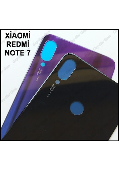 Xiaomi Redmi Note 7 Arka Kapak Cam Batarya Pil Kapağı Yapışkanlı