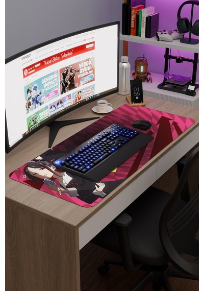 Kaguya Sama Anime V1 - 90x40 Xxl Gaming Kauçuk Kaymaz Taban Mouse Pad Fare Altlığı