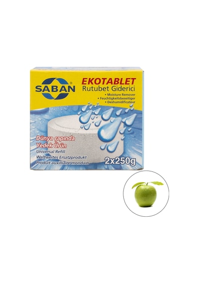 Nem Alıcı Rutubet Giderici Yedek Tablet 2 X 250 Gram Yeşil Elma