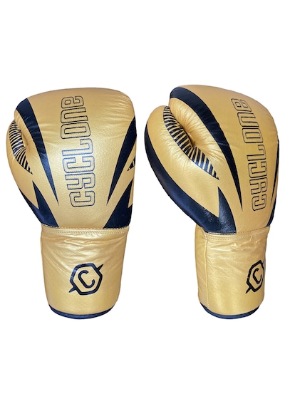 Cyclone Legion Hakiki Deri Bağcıklı Boks Ve Kick Boks Eldiveni Altın