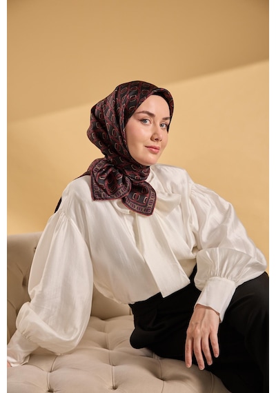 Silk Home Twill İpek Eşarp Zincir Siyah Çok Renkli 37217342