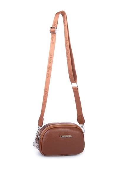 Nas Bag Kadın Mini Çapraz Çift Gözlü Çanta Taba Victoria