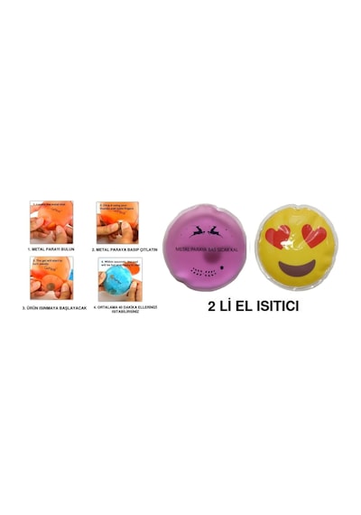 Emoji Pembe Ceylan Cep Sobası,el Isıtıcı,2 Adet Sıcak Su ...
