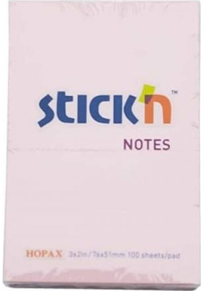 Gıpta Stickn 76x51 100 Yaprak Pastel Pembe Yapışkanlı Not