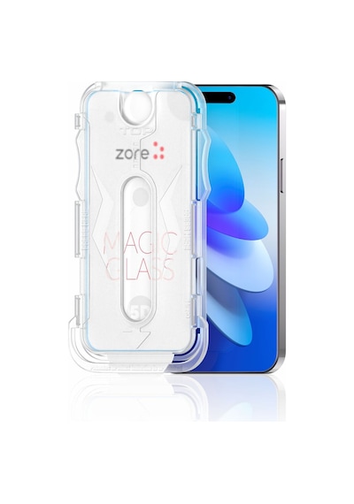 Apple Uyumlu   iPhone Xs 5.8 Zore Kolay Uygulama Aparatlı 5d Magic Glass Cam Ekran Koruyucu