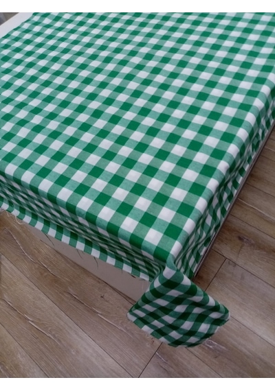 Hayat Home Yeşil Kareli Desen Mutfak Masa Örtüsü Sofra Örtüsü