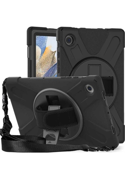 Galaxy Uyumlu  Tab A8 10.5 Sm-x200 2021 Joec Defender Tablet Silikon - Siyah Arka Kapak