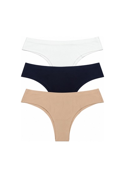 Bonbon Kadın Pamuk Kumaş 3'lü Paket Dikişsiz İz Yapmaz Lazer Kesim Brezilian Slip Bb2852 Çok Renkli Bonbon Kadın Pamuk Kumaş 3'lü Paket Dikişsiz İz Yapmaz Lazer Kesim Brezilian Slip Bb2852 Çok Renkli