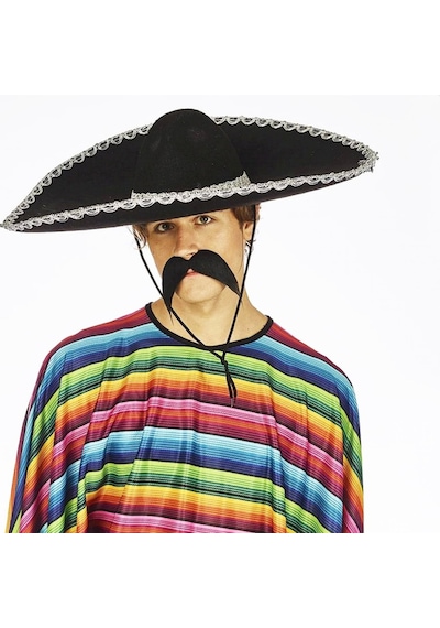Nessiworld Sombrero Meksika Şapkası Mariachi Gümüş Şeritli Yetişkin Boy Çok Renkli