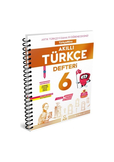 Arı Yayıncılık 6.Sınıf Türkçemino Akıllı Türkçe Defteri