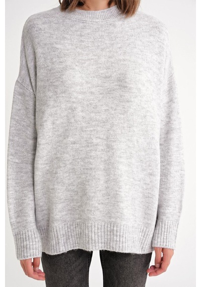 Hiccup Mixray Oversize Triko Kazak Gri