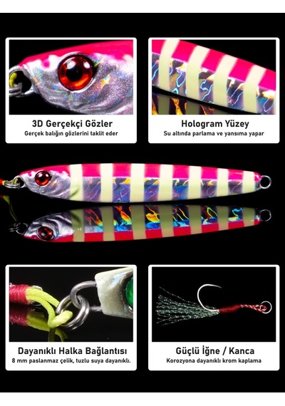 Jig, Zoka, Suni Yem, Uv Metal Jig, 80gr 11cm Jıgto Tide 80