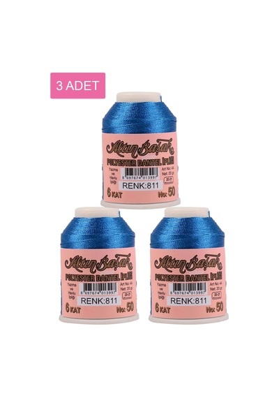 3 Adet Altınbaşak Oya Ve Dantel İpi 20 Gr - Royaleks - No: 811