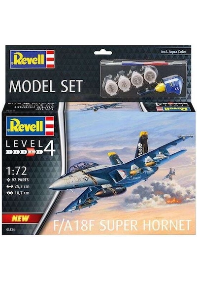 Revell Maket Uçak 1:72 Ölçek F/a 18f Super Hornet Boyalı Set N:63834