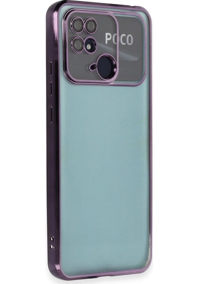 Xiaomi Redmi 10c Kılıf Razer Lensli Silikon - Mor