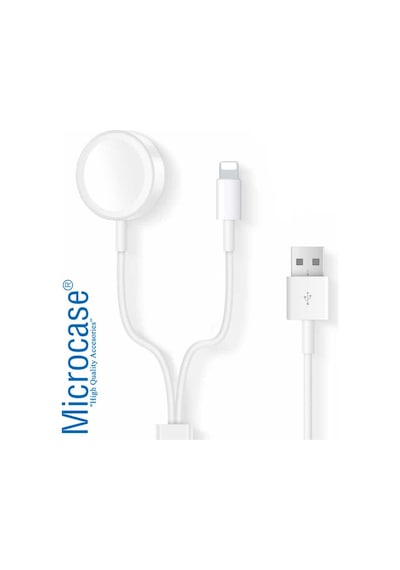 Apple Uyumlu  Watch Se 44 Mm 2In1 Manyetik Şarj Aygıt+Lightning Usb Kablo (453927920)