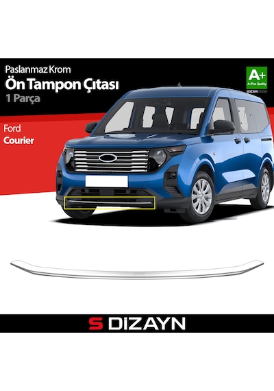 S-dizayn Ford Courier Krom Ön Tampon Çıtası 2023 Üzeri A+ Kalite