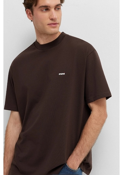 Mavi M0612216-90704 Mavi Baskılı T-shirt Erkek Tişort Kahverengi