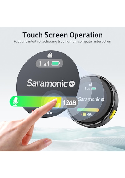 Saramonic Blinkme U2 Kablosuz Mini Mikrofon, İphone Ve Android İçin, 48 Khz/24 Bit, Gürültü Engelleme, 100 M İletim, Kablosuz Yaka Mikrofonu, Canlı Video Kaydı İçin