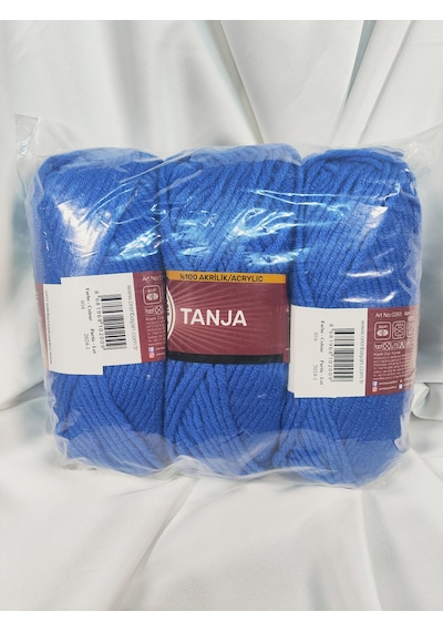 Tanja Saks Mavi El Örgü İpi 3 Adet Renk - 016