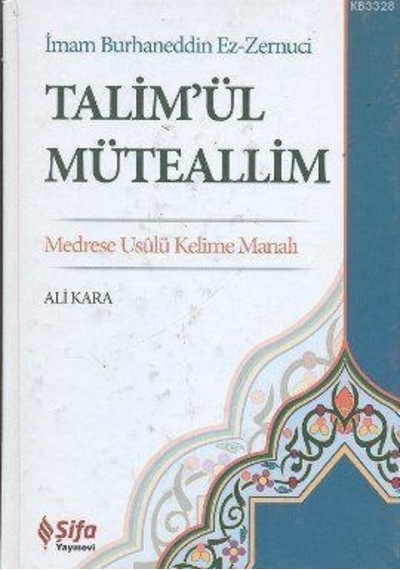 Talim`Ül Müteallim Şifa Yayınevi