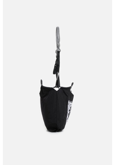 K&s Orta Boy Desenli Tote Çanta Siyah