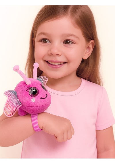 Molie Kız Çocuk Peluş Pembe Kelebek Bileklik