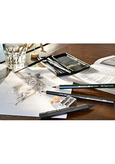 Monochrome Grafit Kurşun Kalem, 9b, Yumuşak Doku, Geniş Alan Gölgelendirme, Açılabilir Yapı, Profesyonel Çizim İçin Uygun 103 Ivory