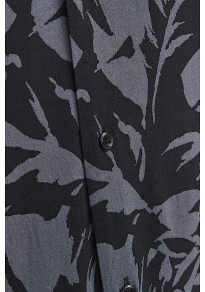 Jack & Jones Jack&jones Jjguru Monochrome Aop Resort Shırt Ss12249210 Siyah-2 001