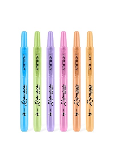 Tr Highlighters Fosforlu Kalemler 6'li Set - Geri Çekilebilir Tasarım Pastel Renkler Genel