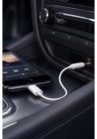 Ses Aparatı Teknik Parça Kolay Kullanım Dönüştürücü Kablo Lightning To 3.5mm Aux Trmjh24