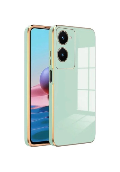 Vivo Y18 Uyumlu Kılıf Volet Silikon - Açık Yeşil