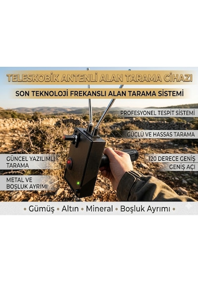 Frekanslı Alan Tarama Cihazı Son Teknoloji Siyah