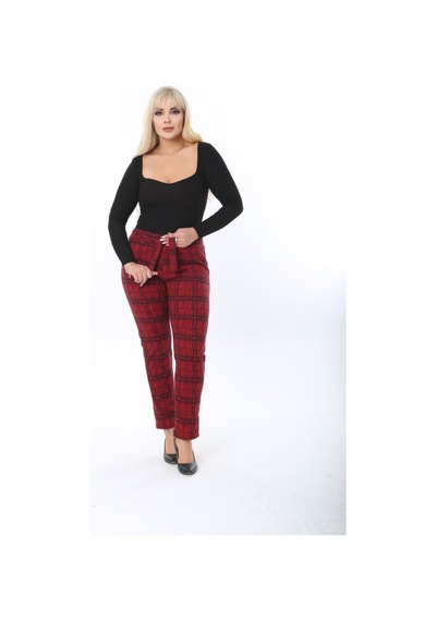 Sea Queen Kadın Büyük Beden Yüksek Bel Kuşaklı Desenli Kaşkorse Pantolon Kırmızı Ekoseli - 691783498 Kırmızı Ekoseli Sea Queen Kadın Büyük Beden Yüksek Bel Kuşaklı Desenli Kaşkorse Pantolon Kırmızı Ekoseli - 691783498 Kırmızı Ekoseli