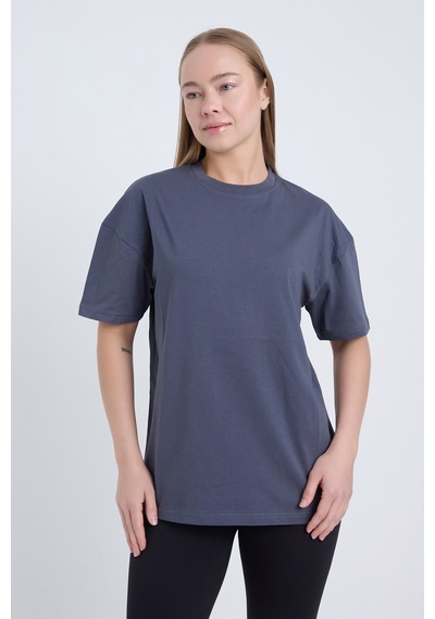 Velvoria Unisex Oversize Basic 3'lü Siyah Beyaz Antrasit Renk T-shirt Çok Renkli4