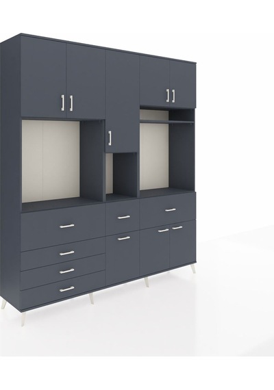 Hyperion Dolap 10 Raflı 6 Çekmeceli 8 Kapaklı 220x44x243 Antrasit-antrasit/antrasit Antrasıt/antrasıt - Antrasıt Hyperion Dolap 10 Raflı 6 Çekmeceli 8 Kapaklı 220x44x243 Antrasit-antrasit/antrasit Antrasıt/antrasıt - Antrasıt