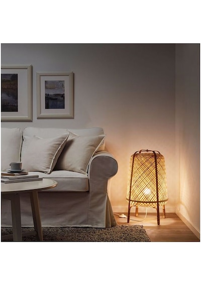 Knixhult Bohem Bambu Yer Lambası 66 Cm - İskandinav, Modern, Rattan, Aydınlatma Bej
