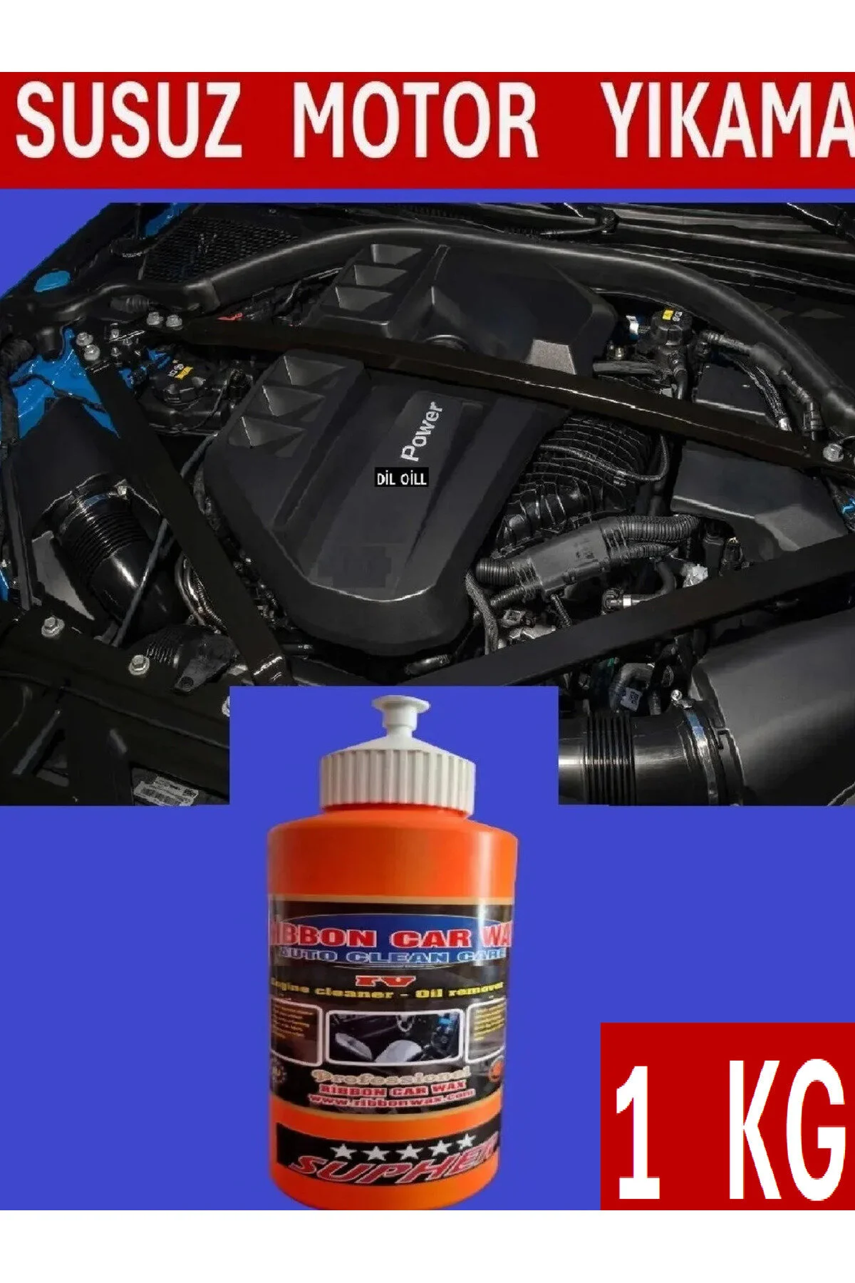 Motor Rv Susuz Motor Yıkama Temizleme Temizleyici Sıvısı 1 Kg