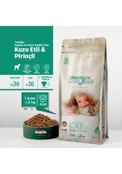 Bonacibo Kuzulu Kuru Mama 2 Kg & Deniz Ürünlü Ezme Yaş Mama Avantaj Paketi 6x400 Gr