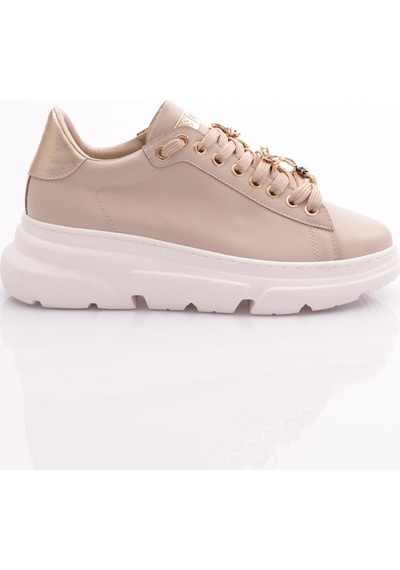 Dgn Es852 Kadın Kalın Taban Ari Tokali Sneakers Ayakkabi Bej