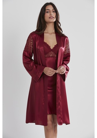 Pierre Cardin Saten Gecelik Sabahlık Pijama Takım Şort Takım 6'lı Gelin Çeyiz Seti - 6955 001