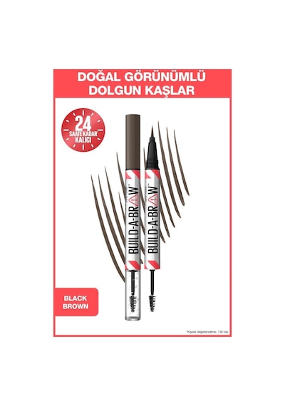 Maybelline New York Build A Brow 2in1 Kaş Kalemi Ve Jeli Black Brown