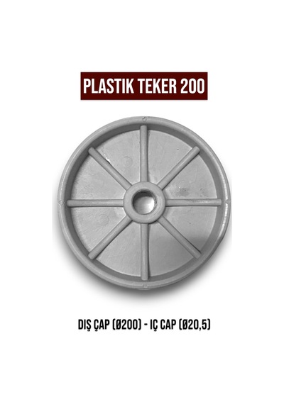 Plastik Teker 200 ( 2 Adet )