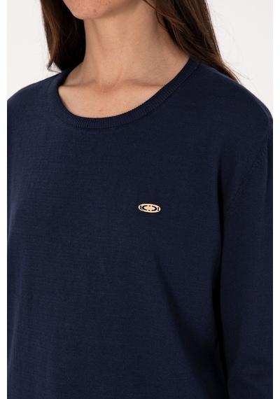 U.S. Polo Assn. Kadın Lacivert Bisiklet Yaka Basic Kazak 50288951-VR033