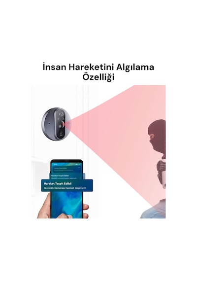 Pd-20 Akıllı Görüntülü Kapı Zili 1080p, 4.3 Ekran