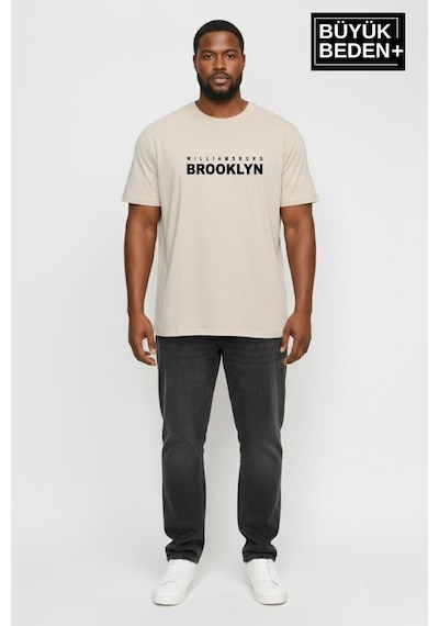 Superlife Erkek Büyük Beden Willamsburg Brooklyn Baskılı 3xl-6xl Bisiklet Yaka Tshırt Spr26bts510-16 Bej Superlife Erkek Büyük Beden Willamsburg Brooklyn Baskılı 3xl-6xl Bisiklet Yaka Tshırt Spr26bts510-16 Bej