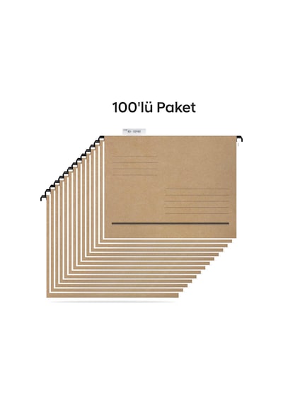 Tunakart Asd2003 Plastik Çubuklu Askılı Telli Dosya 100 Lü Paket