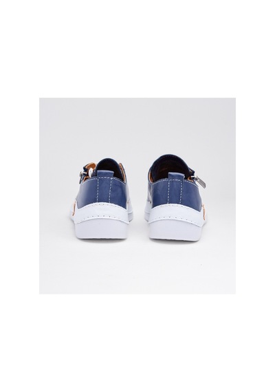 Derinet Günlük Hakiki Deri Kadın Sneaker Lacivert Lacivert